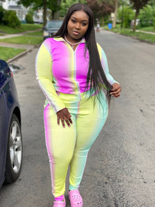 2-piece Pastel Multicolor Tracksuit